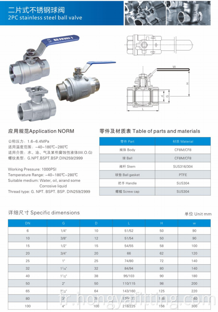 2 PC Ball Valve